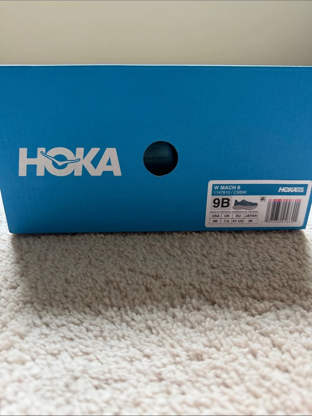 NEW HOKA Mach 6 Women’s Size 9 Running Shoes BNIB Cloudless Sky Never Worn - Picture 2 of 5
